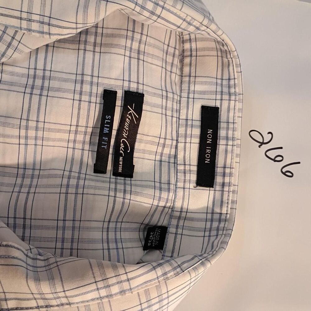 Kenneth-cole Women's Grey and White Shirt